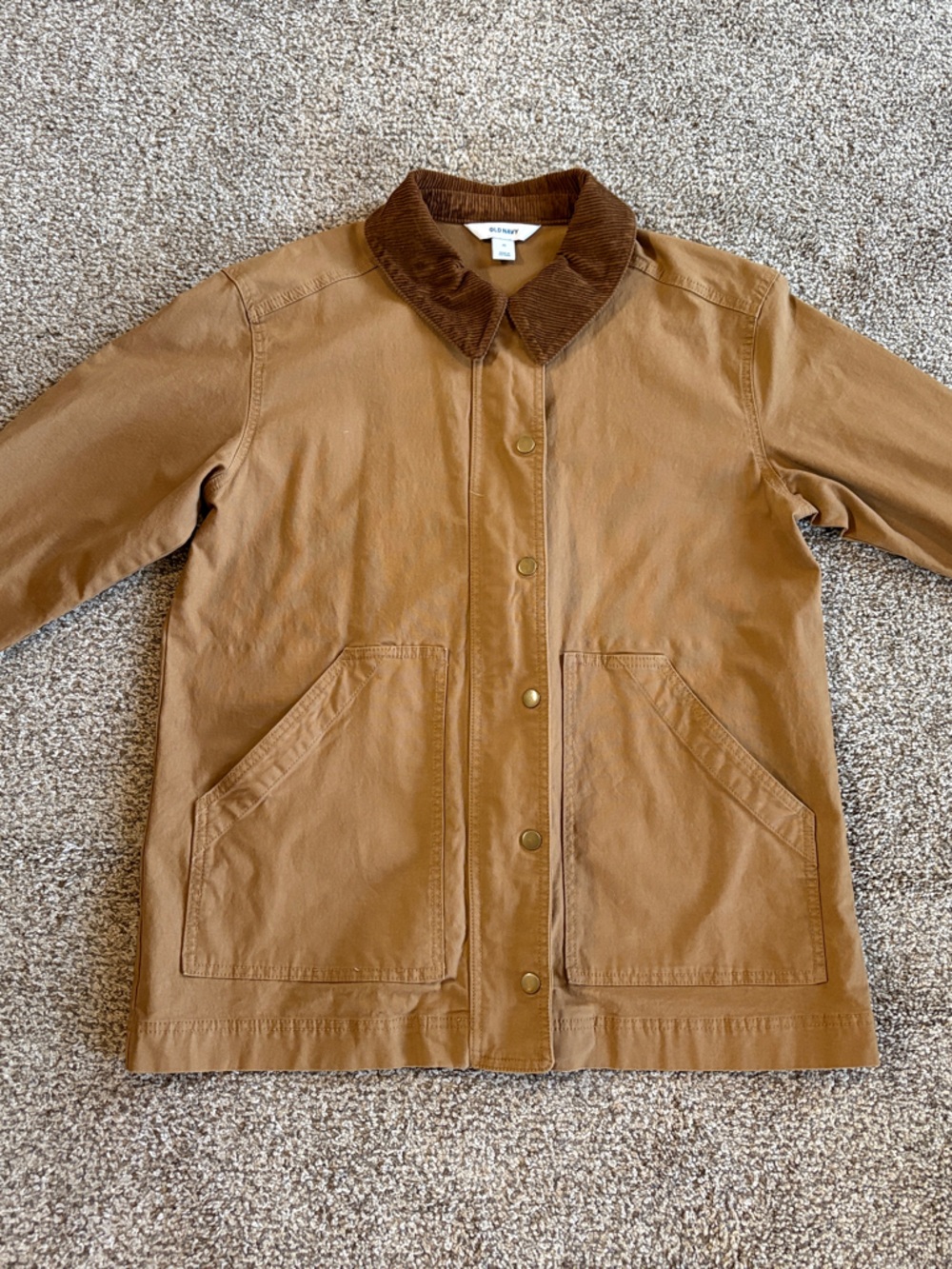Old Navy Women’s Brown Chore Jacket with Corduroy Collar